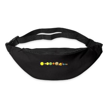 système solaire - Sac banane - noir - Devant