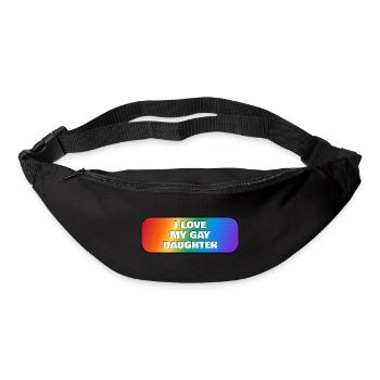 Ich liebe meine schwule Tochter - Gürteltasche - Schwarz - Vorne
