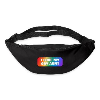 Ich liebe meine schwule Tante - Gürteltasche - Schwarz - Vorne