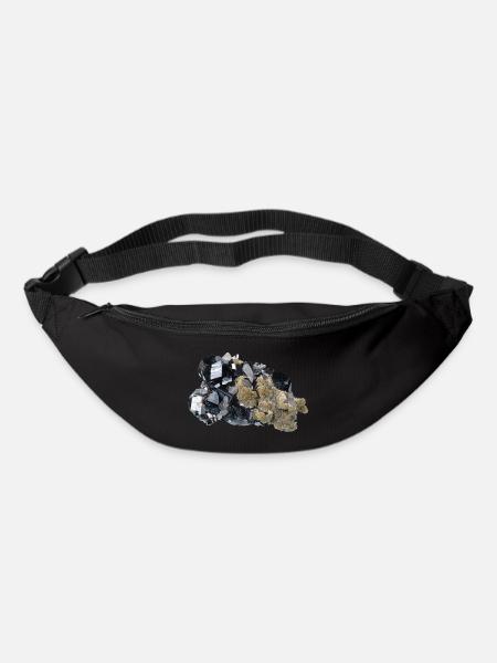 Cassiterite Cassiterite étain cristal minéral - Sac banane - noir