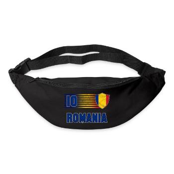 Rumänien Fußball Mannschaft - Gürteltasche - Schwarz - Vorne