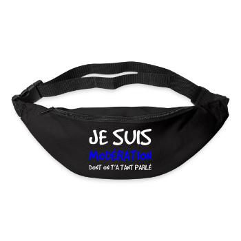 Je suis modération dont on t'a tant parlé - Sac banane - noir - Devant