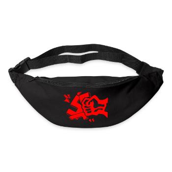 Contre le poing des nazis - Sac banane - noir - Devant