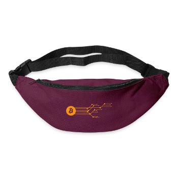 Bitcoin Blockchain - Bum bag - burgundy - Front