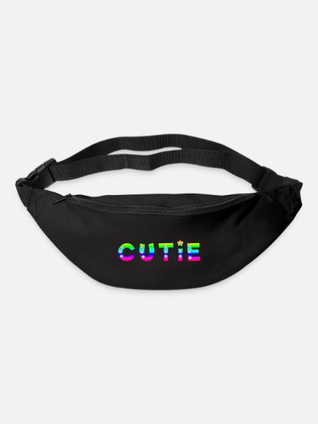 Cutie Quote graphic - Bum bag - black
