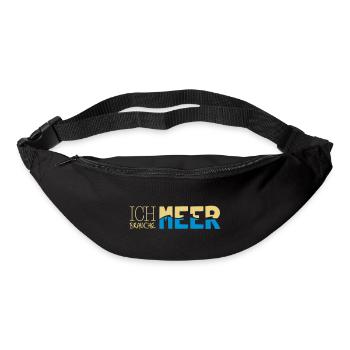 Ich brauche Meer - Gürteltasche - Schwarz - Vorne
