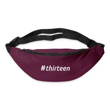 Hashtag Tretten cool 13 år gammel 13 års fødselsdag - Bæltetaske - vinrød  - Foran
