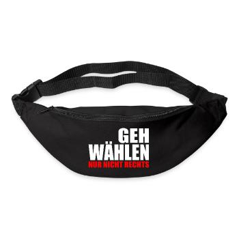 Geh wählen - Gürteltasche - Schwarz - Vorne