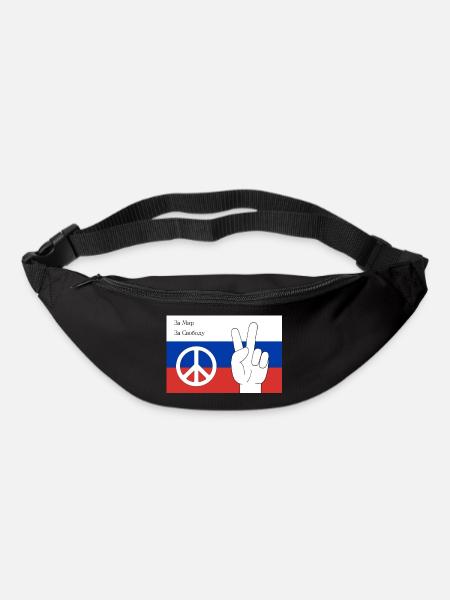 Russie Paix et Liberté - Sac banane - noir