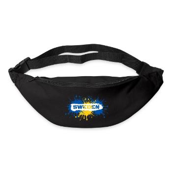 Suédois dans le style street-art moderne - Suède - Sac banane - noir - Devant