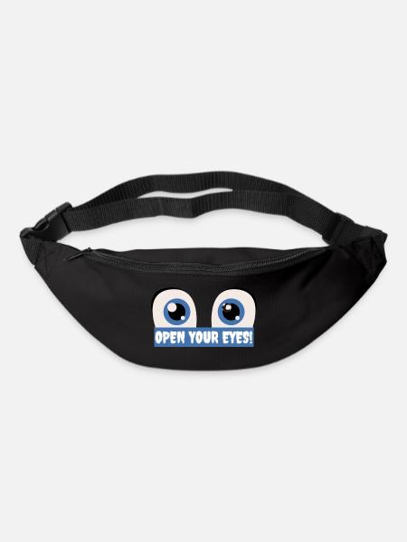 Open your eyes - Gürteltasche - Schwarz