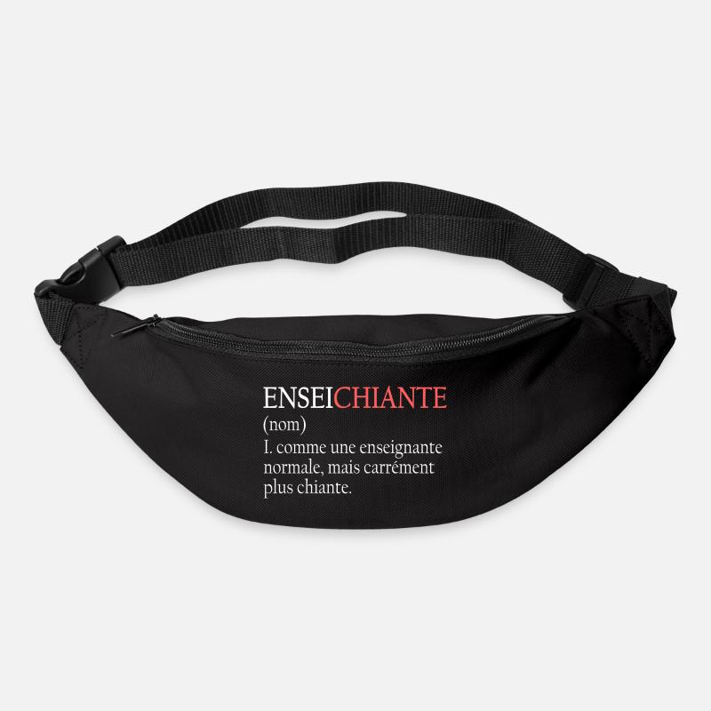Enseichiante Prof Enseignante Humour - Sac banane - noir