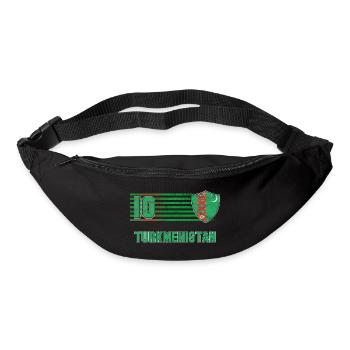 Turkmenistan Fußball Mannschaft - Gürteltasche - Schwarz - Vorne