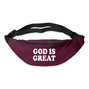 god is great - Sac banane - bordeaux  - Devant