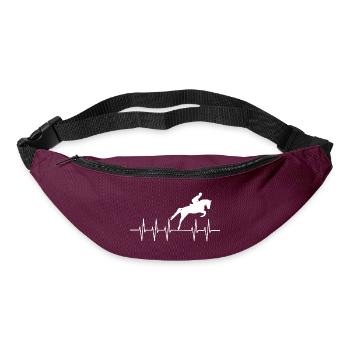 Rythme cardiaque - Sac banane - bordeaux  - Devant