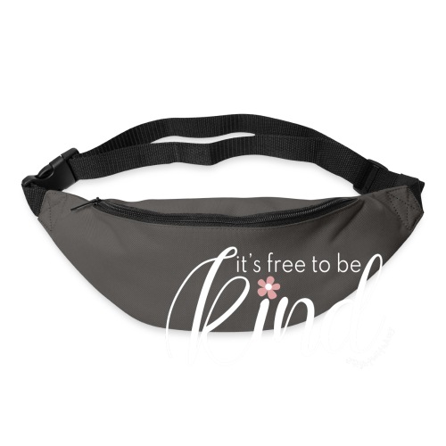 Amy's 'Free to be Kind' design (white txt) - Bum bag