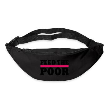 Feed the poor - Gürteltasche - Schwarz - Vorne
