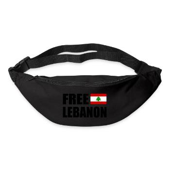 Free palestine - Bum bag - black - Front