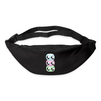Kawaii marshmallows - Bum bag - black - Front