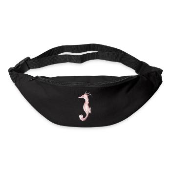 Animaux marins vintage - Sac banane - noir - Devant