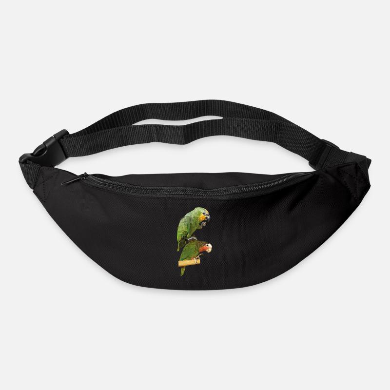 Papageien - Gürteltasche - Schwarz