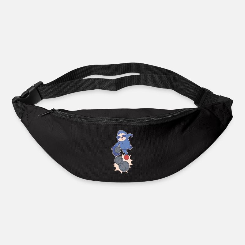 Faultier Boulespieler wirft Boulekugeln Petanque - Gürteltasche - Schwarz