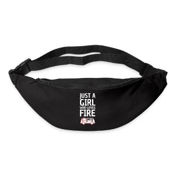 Just a girl who loves fire trucks - Bum bag - black - Front