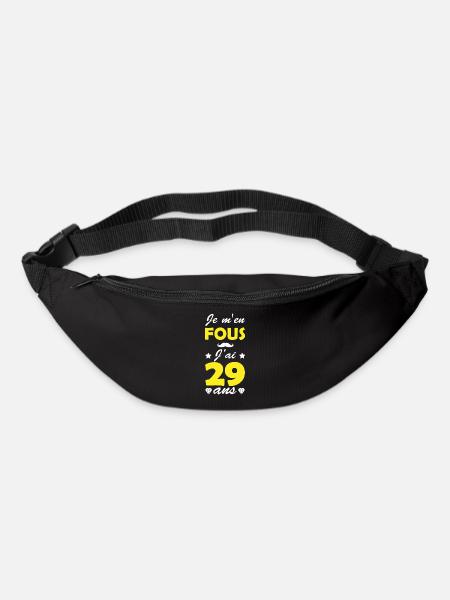 j ai 29 ans / humour anniversaire 29 ans - Sac banane - noir
