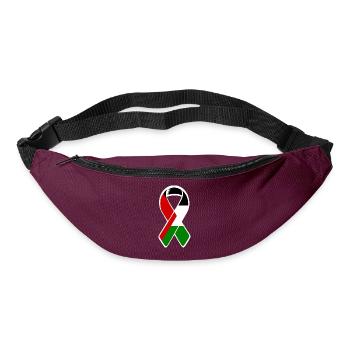 Free palestine awareness - Bum bag - burgundy - Front