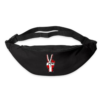 Danemark Drapeau Paix Victoire Symbole - Sac banane - noir - Devant