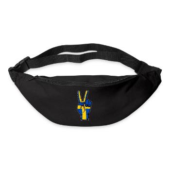 Sweden Flag Peace Victory Symbol - Bum bag - black - Front