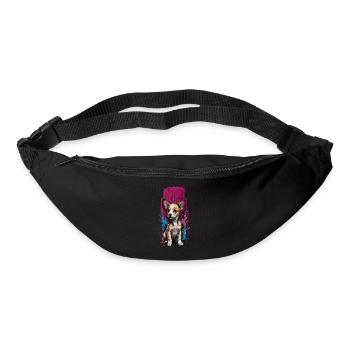 Adorable chiot Pembroke Welsh Corgi - Sac banane - noir - Devant