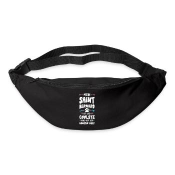 Dicton du chien de Saint-Bernard - Sac banane - noir - Devant