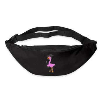 Flamingo Hexe Hexenhut - Gürteltasche - Schwarz - Vorne