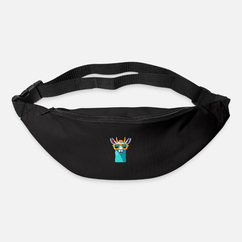 Retro-Lama-Revolte - Gürteltasche - Schwarz
