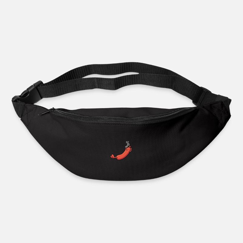 Wurst die schläft und schnarcht - Gürteltasche - Schwarz