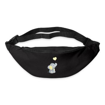 Baby Elephant Drôle De T-shirt Doux Idée Cadeau - Sac banane - noir - Devant