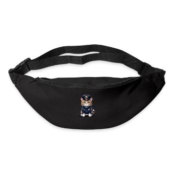 Katzen Polizist Cat Cop Geschenk Polizei - Gürteltasche - Schwarz - Vorne