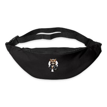 Cat Rocker Katze HardRock Geschenk - Gürteltasche - Schwarz - Vorne