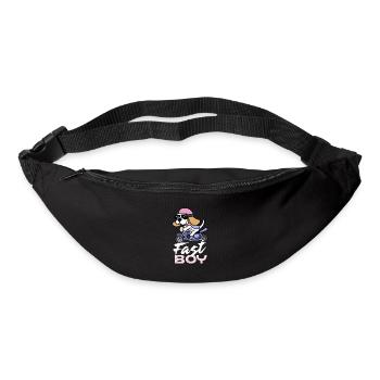 Fast Boy Beagle Dog Cadeau Rétro Fast Boy - Sac banane - noir - Devant