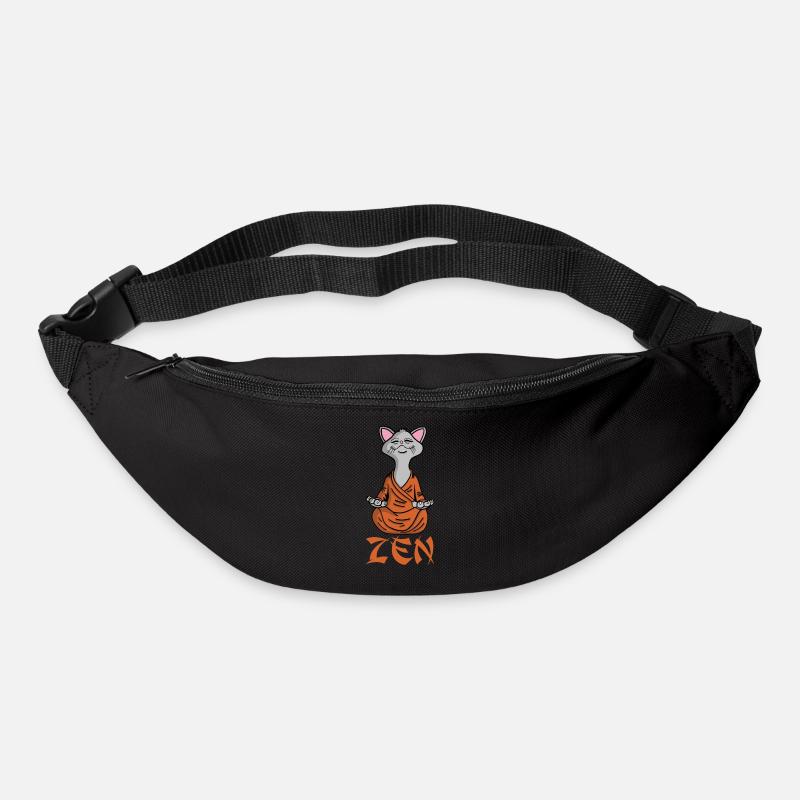 Zen-Katze - Gürteltasche - Schwarz