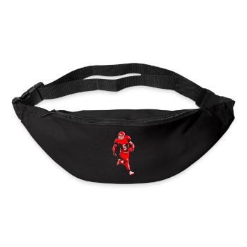 Roter Footballspieler Sprint - Gürteltasche - Schwarz - Vorne