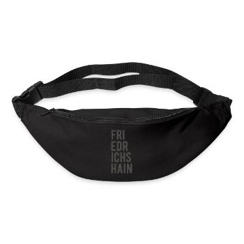 Berlin Friedrichhain Schriftzug Meme Spruch - Gürteltasche - Schwarz - Vorne
