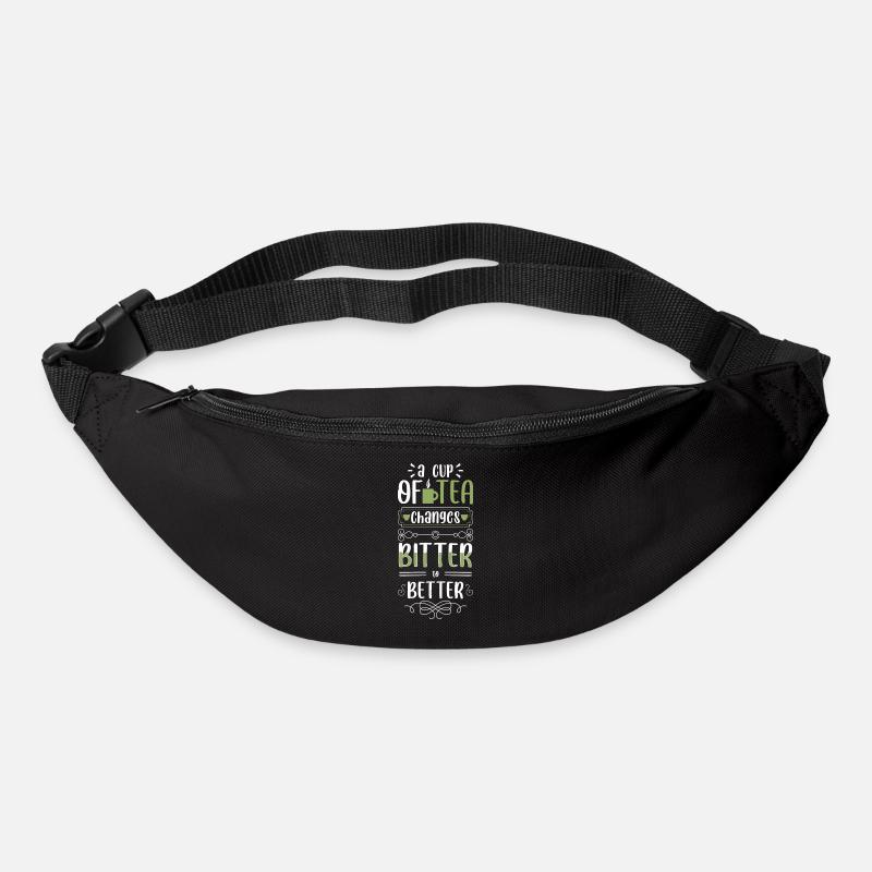 Teetrinker Tasse Erholung Trinken - Gürteltasche - Schwarz