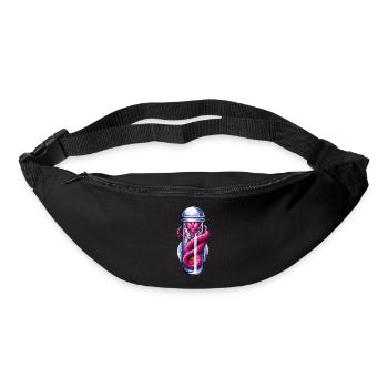 Dessin de tatouage de serpent - Sac banane - noir - Devant