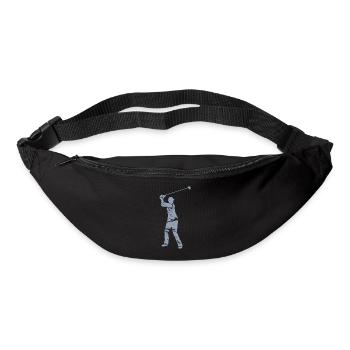 Golf Golfer Silhouette - Weißes Grunge Design - Gürteltasche - Schwarz - Vorne