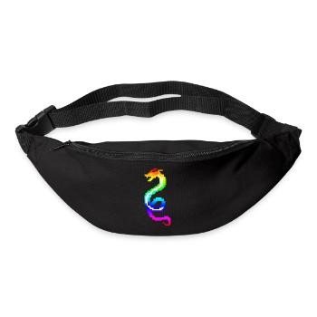 colorful retro dragon - Bum bag - black - Front