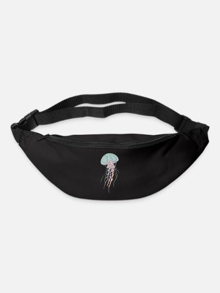 Pastellqualle Illustration - Gürteltasche - Schwarz