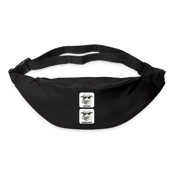 Schaf Unschaf - Wortspiel mit unscharf und Schaf - Gürteltasche - Schwarz - Vorne