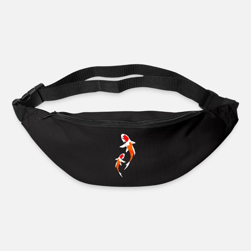 Koi d'orange - Sac banane - noir
